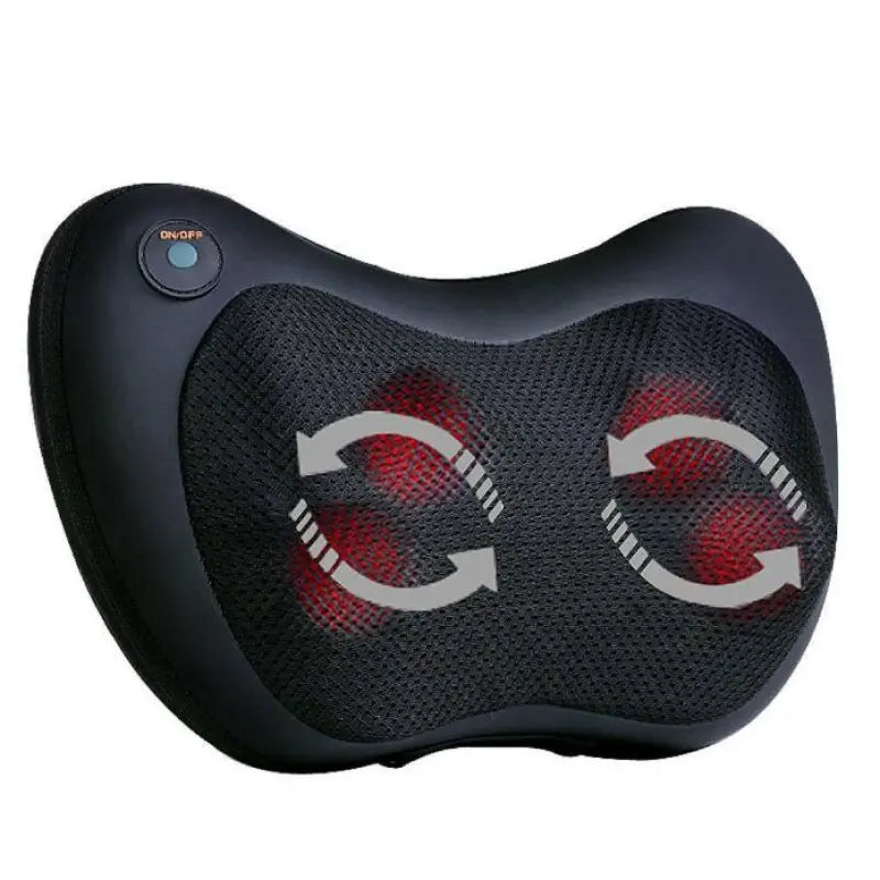 Electric Infrared Heating Kneading Neck Shoulder Back Body Spa Massage Pillow Car Chair Shiatsu Massager