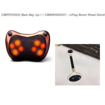 Electric Infrared Heating Kneading Neck Shoulder Back Body Spa Massage Pillow Car Chair Shiatsu Massager