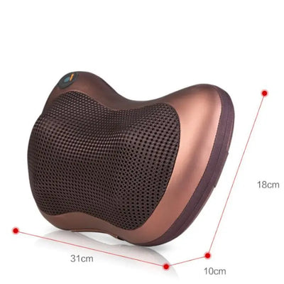 Electric Infrared Heating Kneading Neck Shoulder Back Body Spa Massage Pillow Car Chair Shiatsu Massager